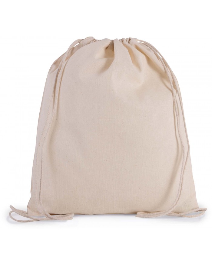 Petit sac à dos en coton bio avec cordelettes KI0147Z - Bagagerie Personnalisée avec marquage broderie, flocage ou impression...