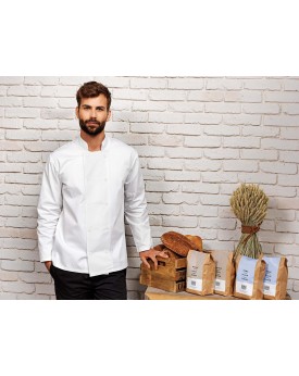 Veste de cuisine manches longues PZ657 - Vêtement de travail Personnalisé avec marquage broderie, flocage ou impression. Gros...