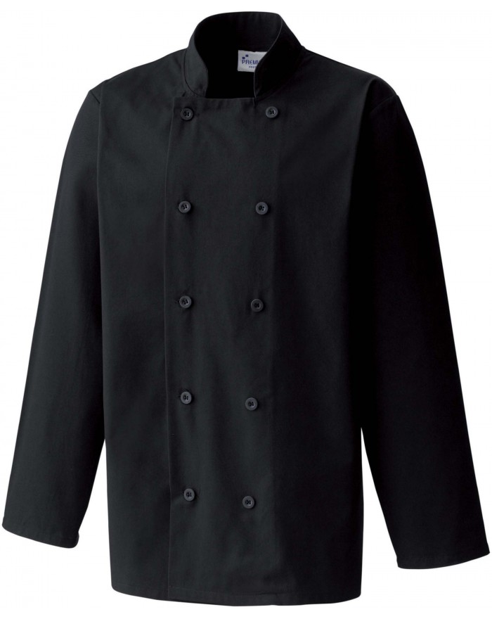 Veste de cuisine manches longues PZ657 - Vêtement de travail Personnalisé avec marquage broderie, flocage ou impression. Gros...